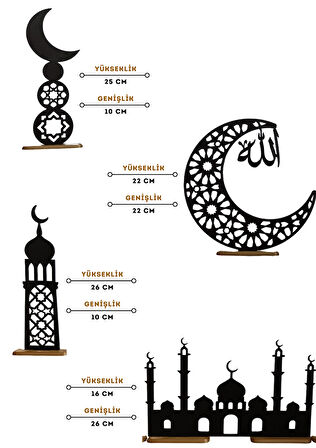 İslami Motifli Dekoratif Obje, Biblo, Dekor