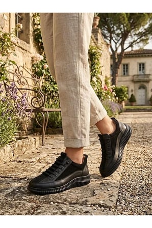 Kadın Hakiki Deri Kahverengi Casual Ayakkabı Ortopedik Taban Süet Kombin Sneaker