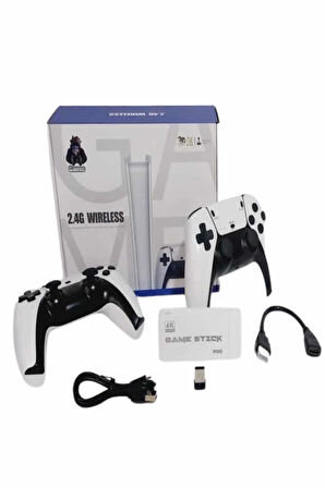 Game Stick 4K Retro Çift Kollu Atari Oyunlari +20000 Oyunlu Konsol Nostalji