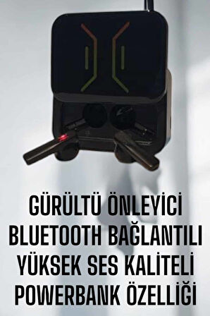 Powerbankli Bluetooth Kulaklık Yüksek Ses Kaliteli Kablosuz
