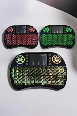 USB Bağlantılı Mini Q Klavye Işıklı Tüm Cihazlara Uyumlu