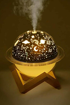 Hava Nemlendirici Masa ve Gece Lambası USB Projeksiyon Aromaterapi