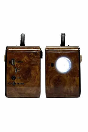 Nostaljik Radyo Bluetooth Bağlantılı Müzik Kutusu Ahşap