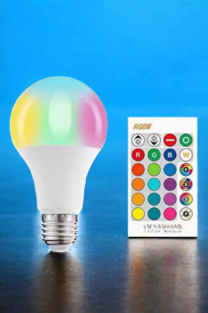 Led Ampul Enerji Dostu RGB Işıklı 100W Led Işık