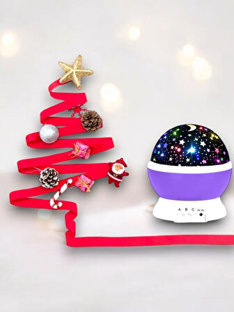 Yıldızlı Gökyüzü Efektli Projektörlü Masa ve Gece Lambası