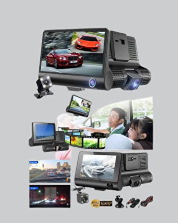 Full HD 1080P 3 Kameralı Araç DVR – Gece Görüşlü ve G-Sensörlü Güvenlik Çözümü
