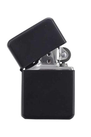 Hediyelik Zarif Zippo Model Siyah Benzinli Çakmak