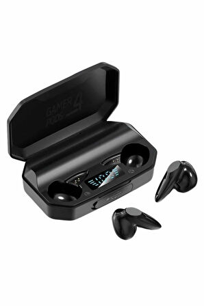 Rgb Işıklı Çift Mikrofonlu Siyah Profesyonel Oyuncu Kulaklığı Kablosuz Kulakiçi