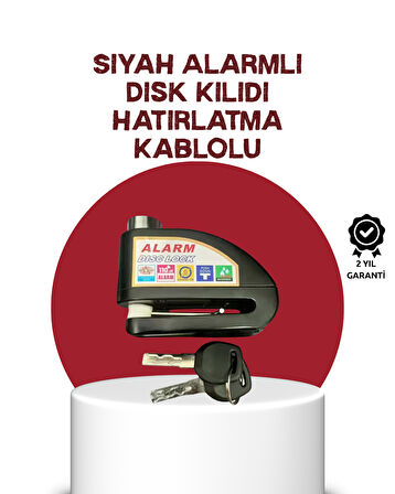 Güvenlik Sensörlü Alarmlı Disk Kilidi Motosiklet ve Bisiklet İçin