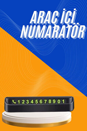 Tüm Araçlara Uyumlu Araç Içi Park Numaratör Oto Araç Numaratör