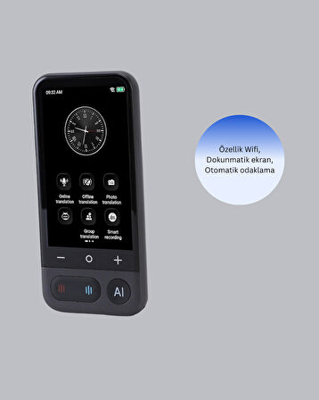 Seyahat ve İş İçin Çok Dilli Taşınabilir Çeviri Makinesi