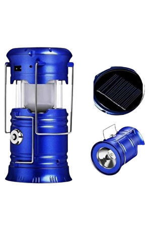 Kamp Feneri Şarj Edilebilir Güneş Enerjili Işıldak USB Şarjlı