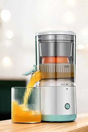 Katı Meyve Sıkacağı Taşınabilir USB Şarjlı Pratik Paslanmaz Çelik Bıçaklı