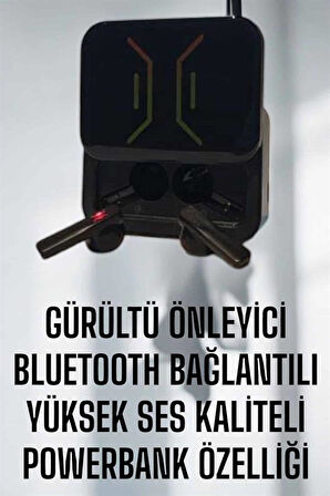 Powerbankli Bluetooth Kulaklık Yüksek Ses Kaliteli Kablosuz