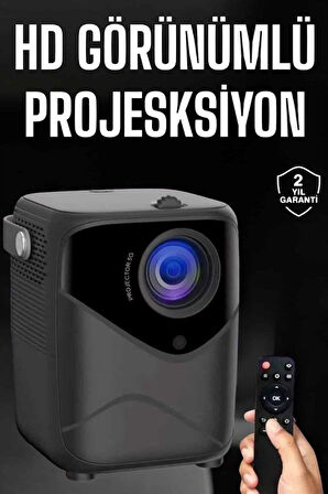 Yüksek HD Görünümlü Taşınabilir Projeksiyon Cihazı