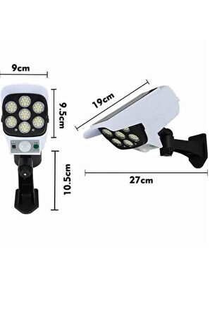 Kamera Görünümlü Led Lamba Dönebilen Bahçe Aydınlatması Duvar Lambası
