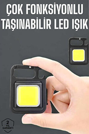 Kamp Işığı Çok Fonksiyonlu Taşınabilir Anahtarlık Kapak Açma Manyetik Özelliği