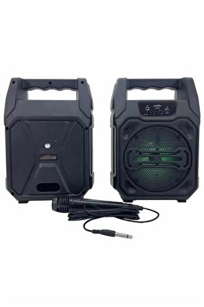 Karaoke Mikrofonlu Fm Radyolu Bluetooth Hoparlör Yüksek Ses Kaliteli