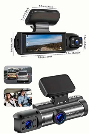 Çift Kameralı Araç Kamerası Ön ve Arka Kameralı