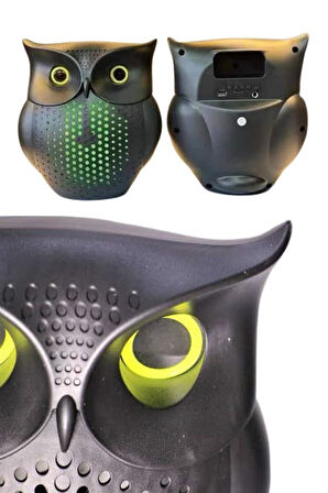 TWS Bluetooth Hoparlör Baykuş Tasarımlı Taşınabilir RGB Işıklı Uzun Pil Ömrü