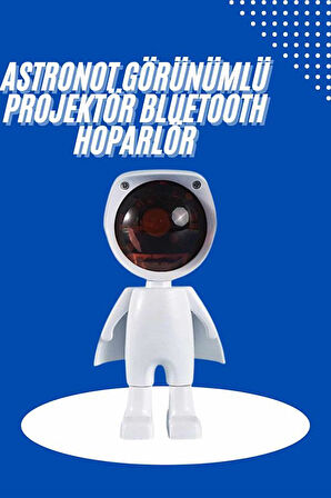 Astronot Işık Projektörü Gökkuşağı Projeksiyon Gece Lambası Hediyelik