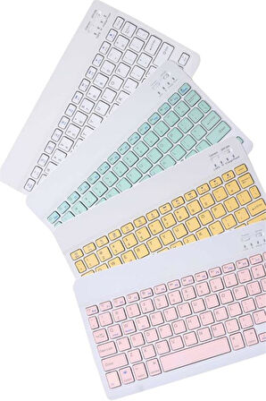Bluetooh Wıreless Keyboard Siyah Q Klavye İOS Ipad Android Windows Uyumlu