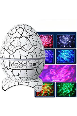 Yumurta Görünümlü Masa ve Gece Lambası Renk Değiştirebilen Projektör