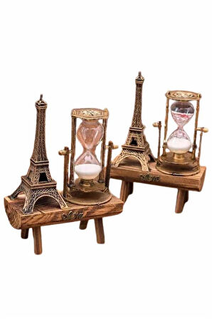 Eyfel Kuleli Kum Saati Dekoratif Hediyelik Eşya Retro Eyfel Kulesi