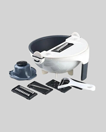 Ergonomik Sebze Rendeleyici ve Süzgeç Hazneli Dilimleyici