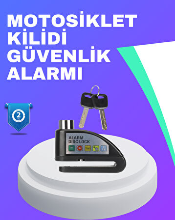 Su Geçirmez Alarm Disk Kilidi Motosiklet Scooter Bisiklet Güvenlik