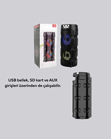 USB, SD Kart ve AUX Girişli Taşınabilir Hoparlör