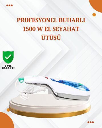 1500W Taşınabilir Buharlı Ütü | Tüm Kumaşlara Uygun, Aksesuar Setli, Kompakt Tasarım