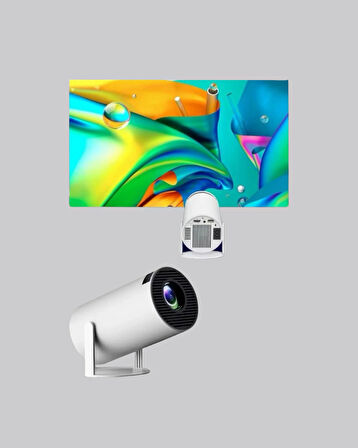 4K Destekli Full HD Projeksiyon Cihazı – 130 inç Geniş Ekran, WiFi ve HDMI Bağlantılı