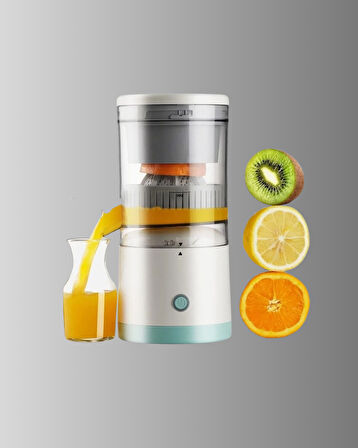 Taşınabilir Şarjlı Katı Meyve Sıkacağı – 45W Güç, 18000 RPM Hız, 400 mL Kapasite