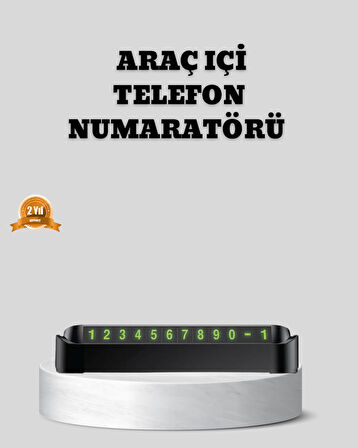 Çevirmeli Araç İçi Park Numaratörü – Alüminyum Gri, Kolay Montaj ve Net Görünüm