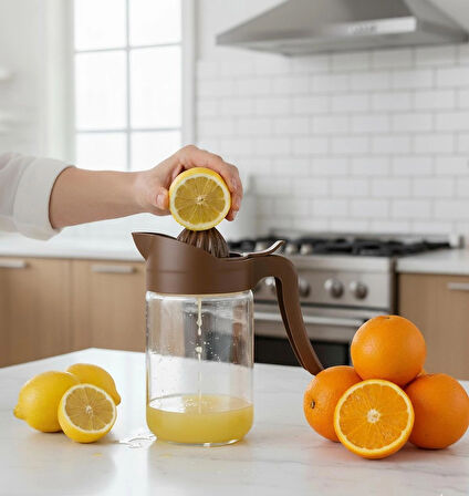Berina Home Büyük Boy Cam Narenciye Sıkacağı & Limon Sıkacağı - 660 cc - Yerli Üretim - Sağlıklı