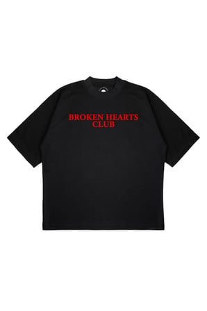 Unisex Oversize BROKEN HEARTS CLUB Baskılı T-shirt