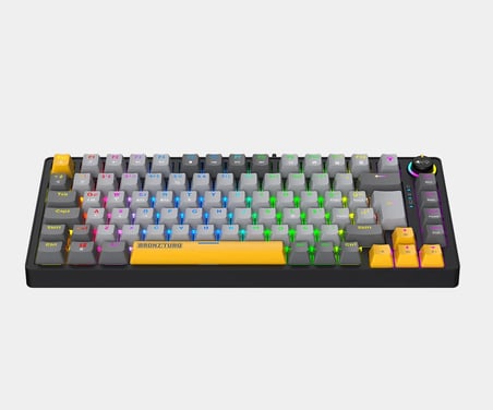 BRONZTURQ MK1114 RGB KABLOSUZ ÜÇ MODLU (USB + 2.4 GHz + Bluetooth)MEKANİK KLAVYE