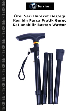 Özel Seri Hareket Desteği Kombin Parça Pratik Gereç Katlanabilir Baston Watton