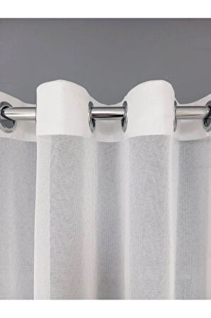 Buzlu Rustik Kuşgözü Tül Perde