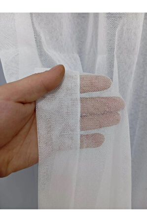 Buzlu Rustik Kuşgözü Tül Perde