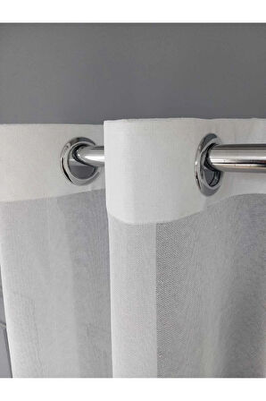 Buzlu Rustik Kuşgözü Tül Perde