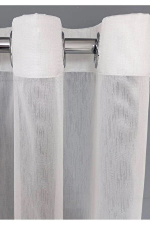 Land Zarif Dökümlü Rustik Kuşgözü Tül Perde