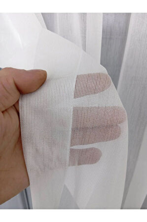 Land Zarif Dökümlü Rustik Kuşgözü Tül Perde