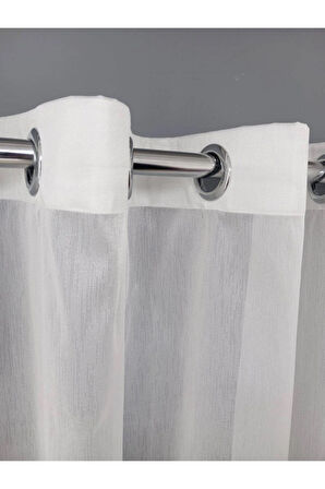 Land Zarif Dökümlü Rustik Kuşgözü Tül Perde