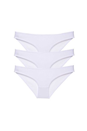 3 adet Süper Eko Set Likralı Kadın Slip Külot Beyaz - M