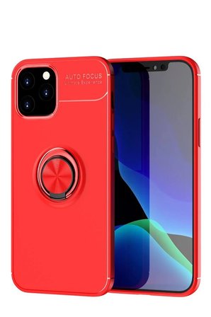 Newface Apple iPhone 12 Kılıf Range Yüzüklü Silikon - Kırmızı