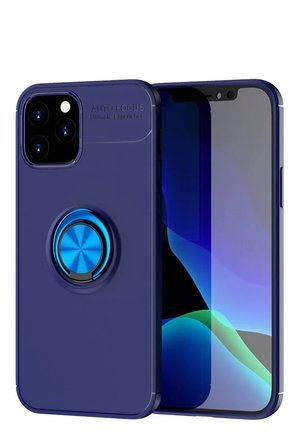 Newface Apple iPhone 12 Kılıf Range Yüzüklü Silikon - Mavi