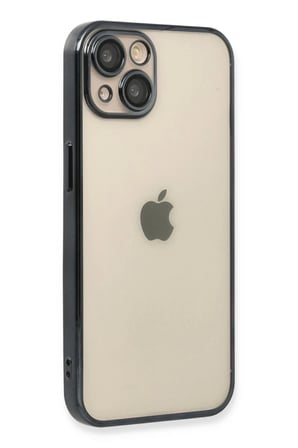 Newface Apple iPhone 13 Kılıf Razer Lensli Silikon - Siyah