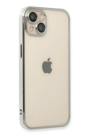 Newface Apple iPhone 13 Kılıf Razer Lensli Silikon - Gümüş